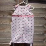 Baby girls red white spotty..