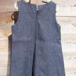Girls denim applique heart ..