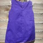 Girls purple pinafore heart..