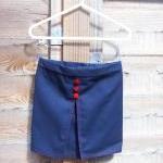 Girls navy and red box plea..