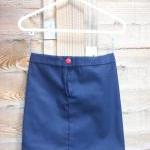 Girls navy and red box plea..