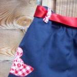 Girls navy and red flower a..